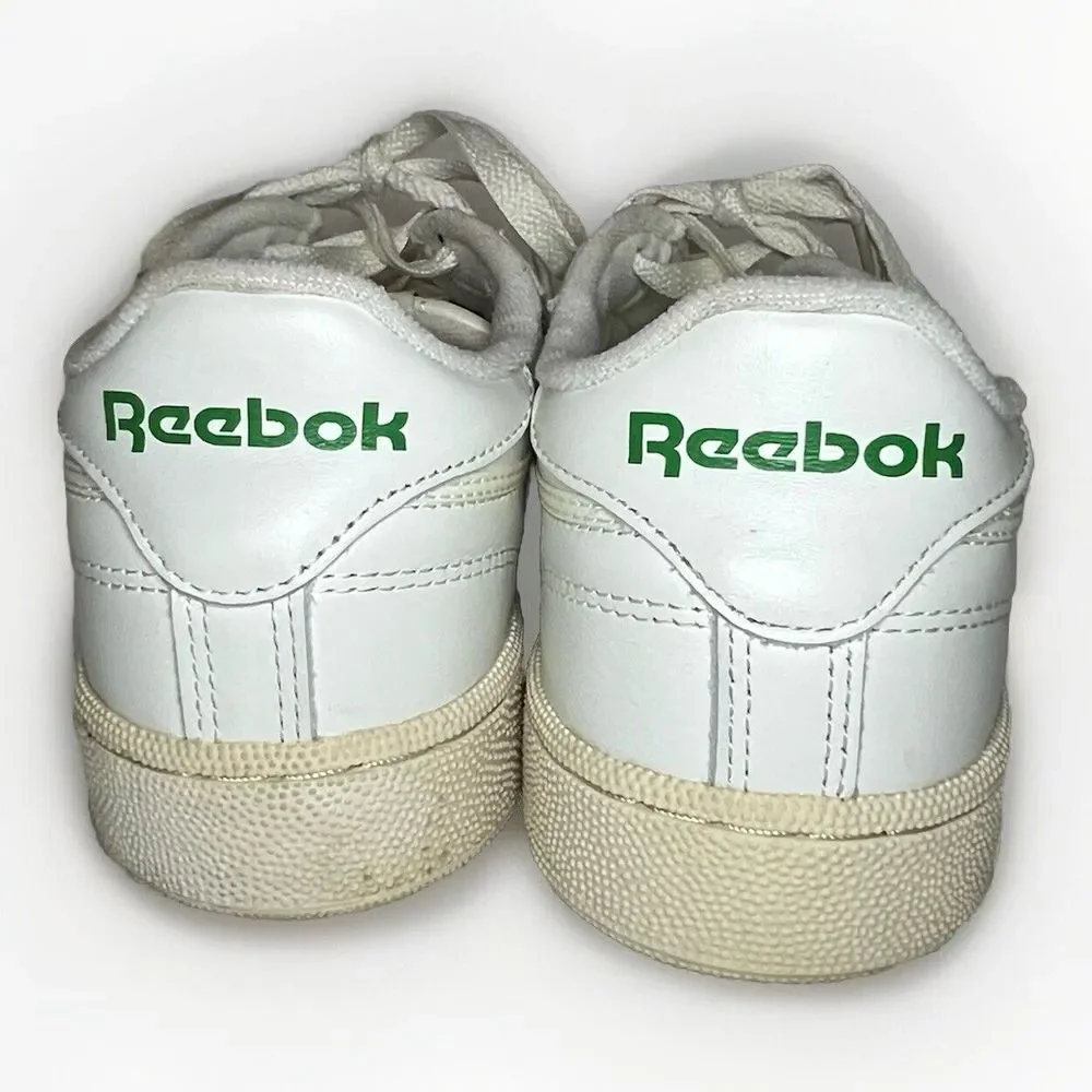 Reebok Classic Club‎ C 85 Vintage Chalk & Green Retro Sneaker Size 9.5 BS8242